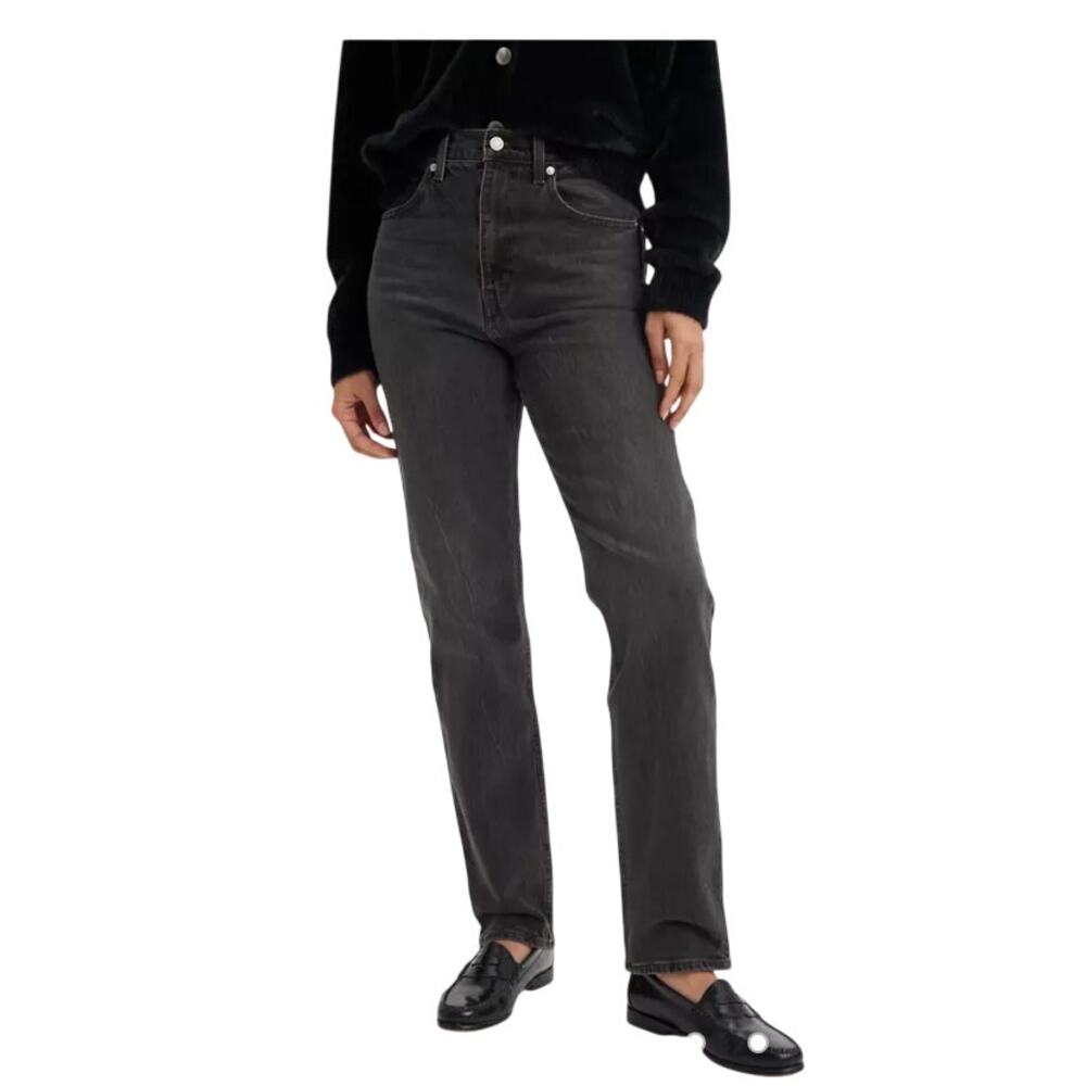 NWT Levi's 70's High Slim Straight Women's Jeans Black 25 X 31
